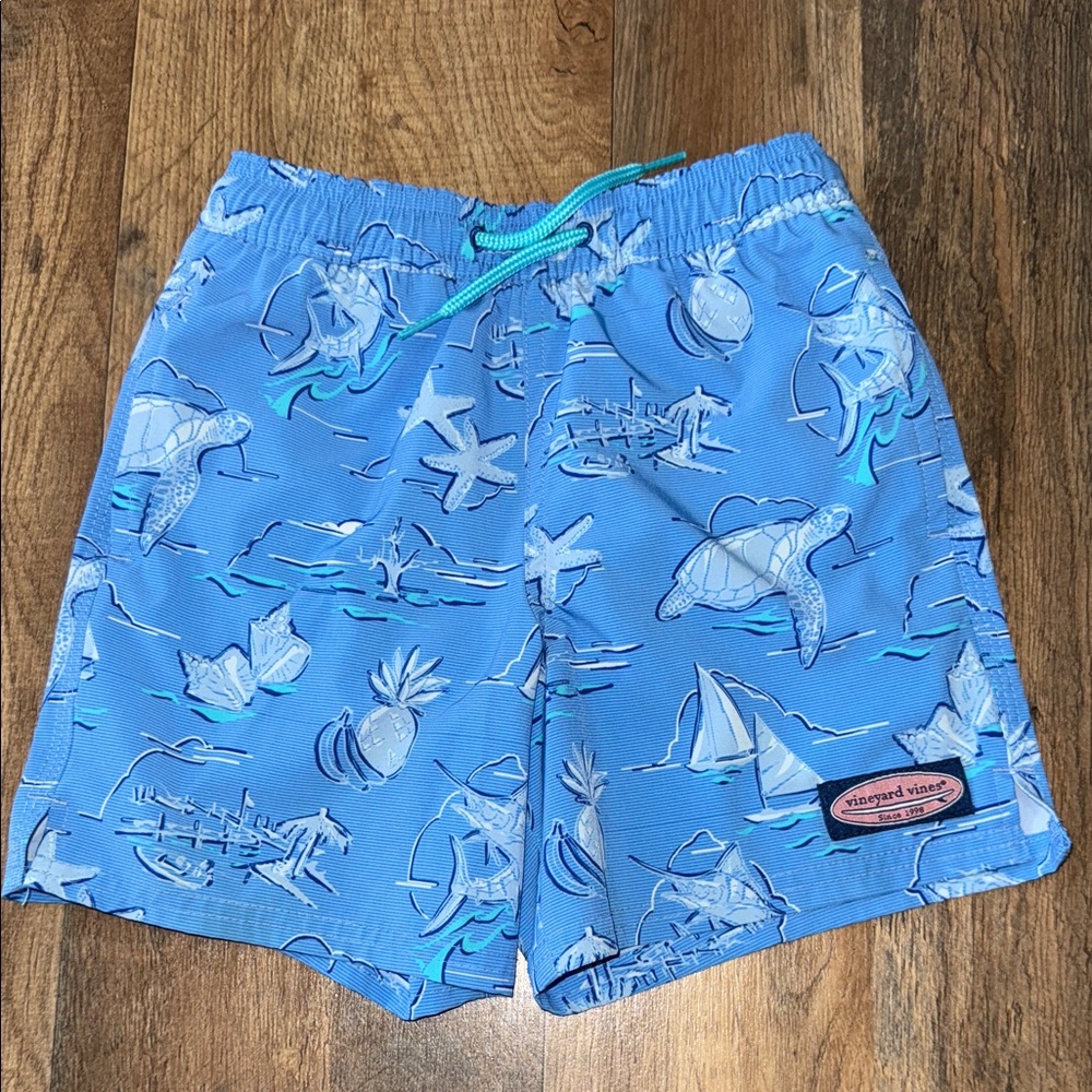 Vineyard Vines Ocean Blue Swim Trunks Size 6